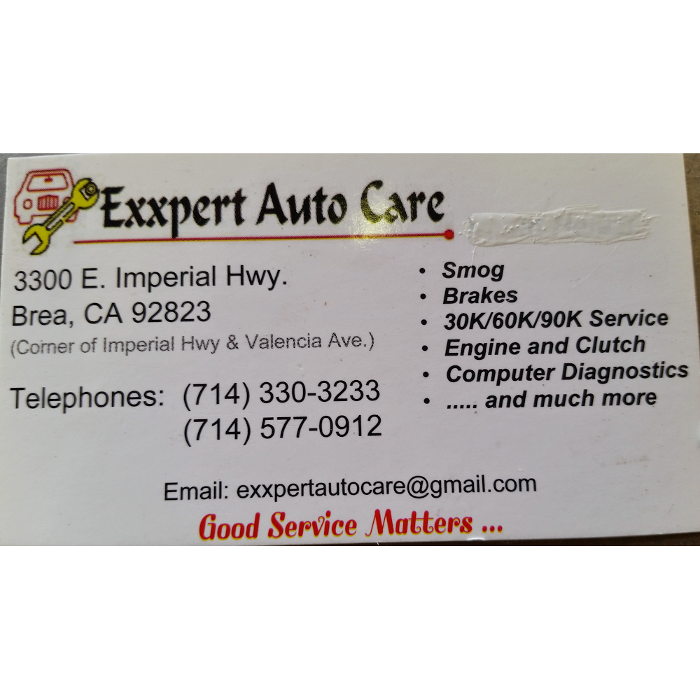Exxpert Auto Care | 6348, 3300, E Imperial Hwy, Brea, CA 92823, USA | Phone: (714) 577-0912