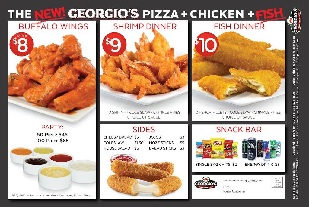 Georgios Oven Fresh Pizza | 3888 W 130th St, Cleveland, OH 44111, USA | Phone: (216) 671-3800