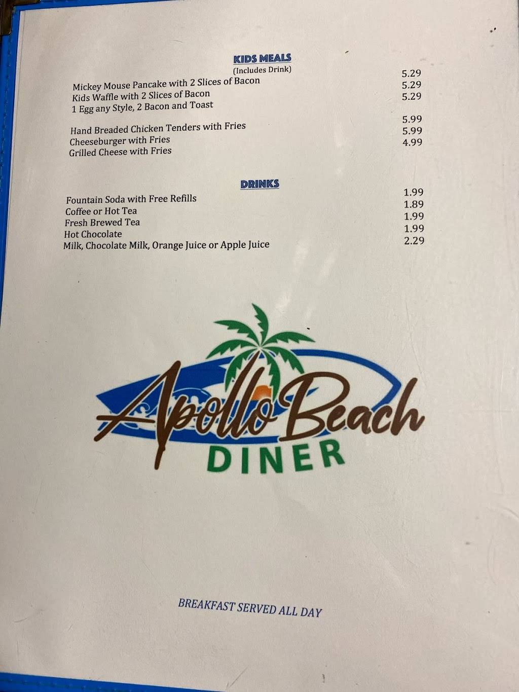 Apollo Beach Diner | 6048 N U.S. Hwy 41, Apollo Beach, FL 33572, USA | Phone: (813) 645-6226