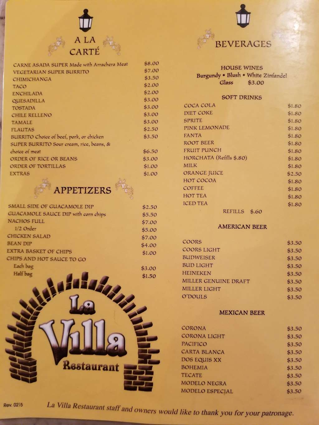 La Villa Mexican Restaurant | 6111 Bethel Island Rd, Bethel Island, CA 94511, USA | Phone: (925) 684-9531