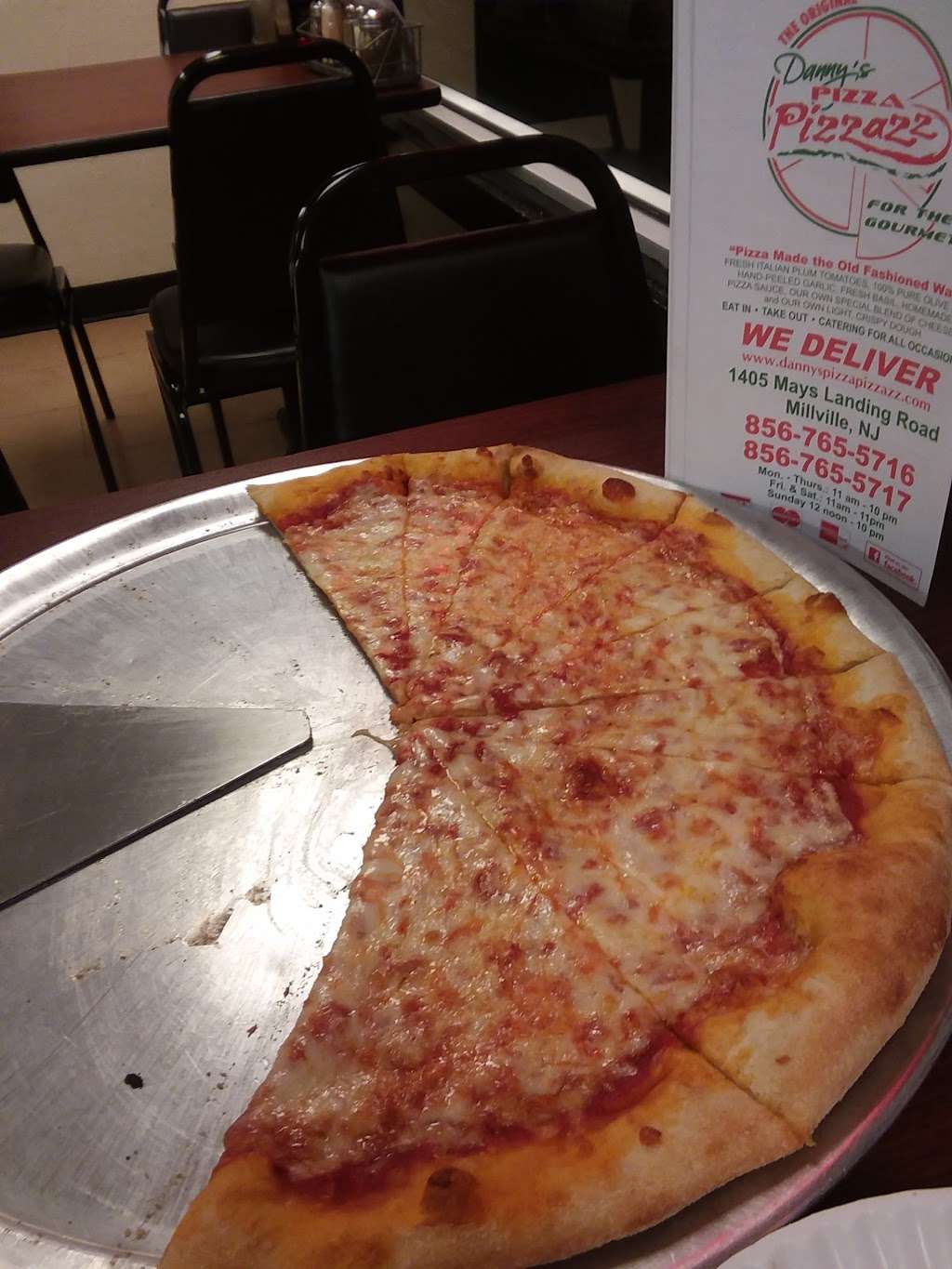 Dannys Pizza Pizzazz | 1405 Mays Landing Rd, Millville, NJ 08332, USA | Phone: (856) 765-5716