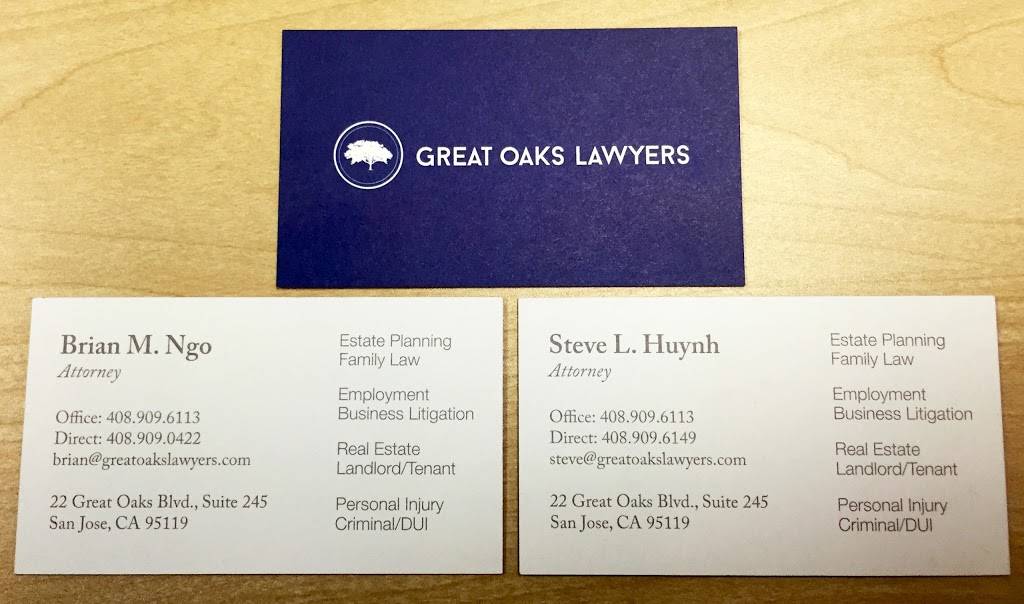 Great Oaks Lawyers | 22 Great Oaks Blvd #245, San Jose, CA 95119, USA | Phone: (408) 909-6113