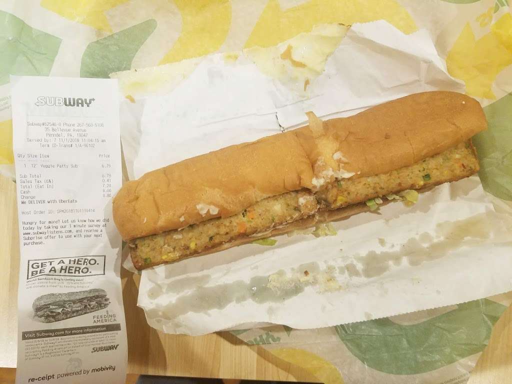 Subway | 35 Bellevue Ave, Penndel, PA 19047, USA | Phone: (267) 560-5108