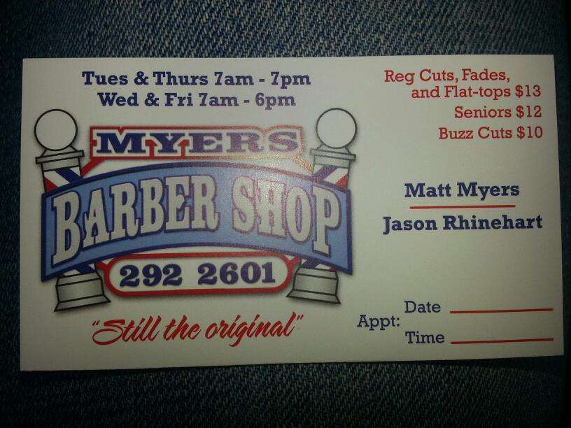 Myers Barber Shop | 24 W Canal St, Dover, PA 17315, USA | Phone: (717) 292-2601