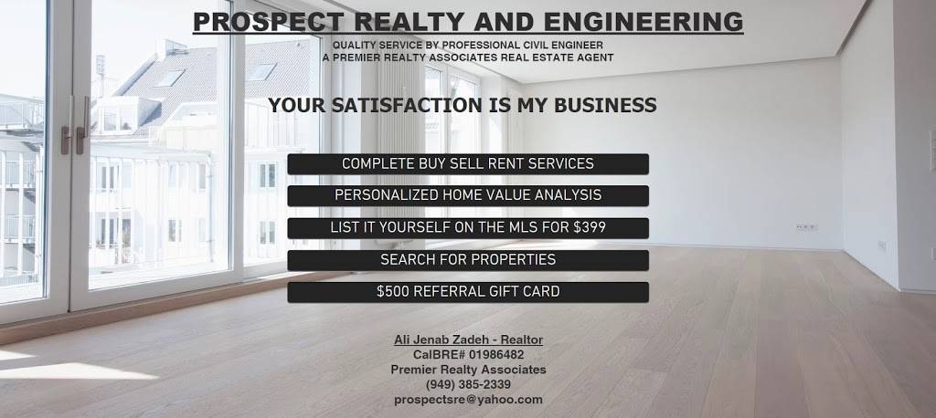 Prospect Realty & Engineering | 3432 Watermarke Pl, Irvine, CA 92612, USA | Phone: (949) 385-2339