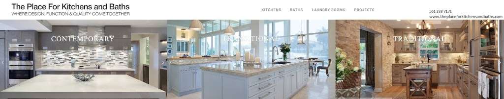 The Place for Kitchens and Baths | 285 SE Mizner Blvd # 43, Boca Raton, FL 33432, USA | Phone: (561) 338-7171