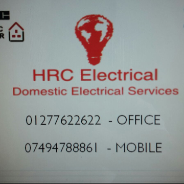 HRC Electrical | 38 Feering Rd, Billericay CM11 2DR, UK | Phone: 07722 012218