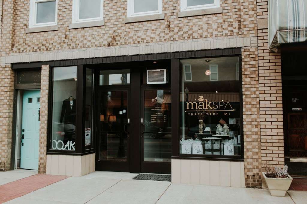 MAK Spa Three Oaks | 13 N Elm St, Three Oaks, MI 49128, USA | Phone: (269) 756-2400