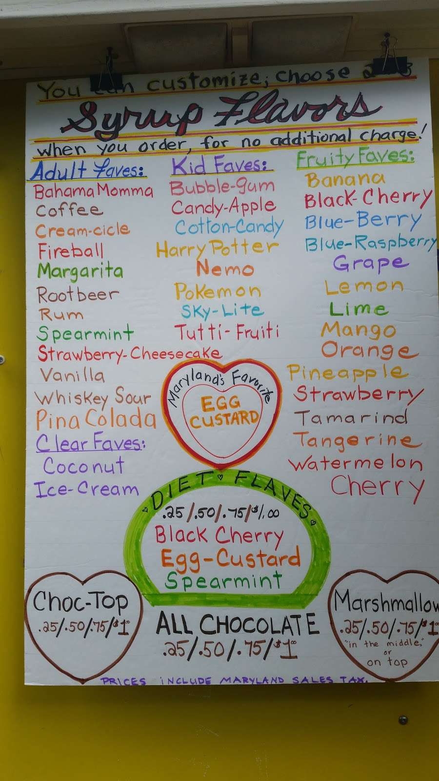 Moms mobile shaved ice snoballs | 1858 Chesapeake Pl, Pasadena, MD 21122, USA | Phone: (443) 852-0805