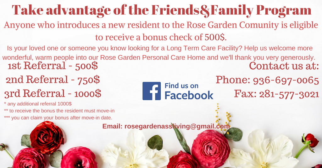 Rose Garden Personal Care Home | 25612 Southwood Oaks Ct, Porter, TX 77365, USA | Phone: (936) 697-0065