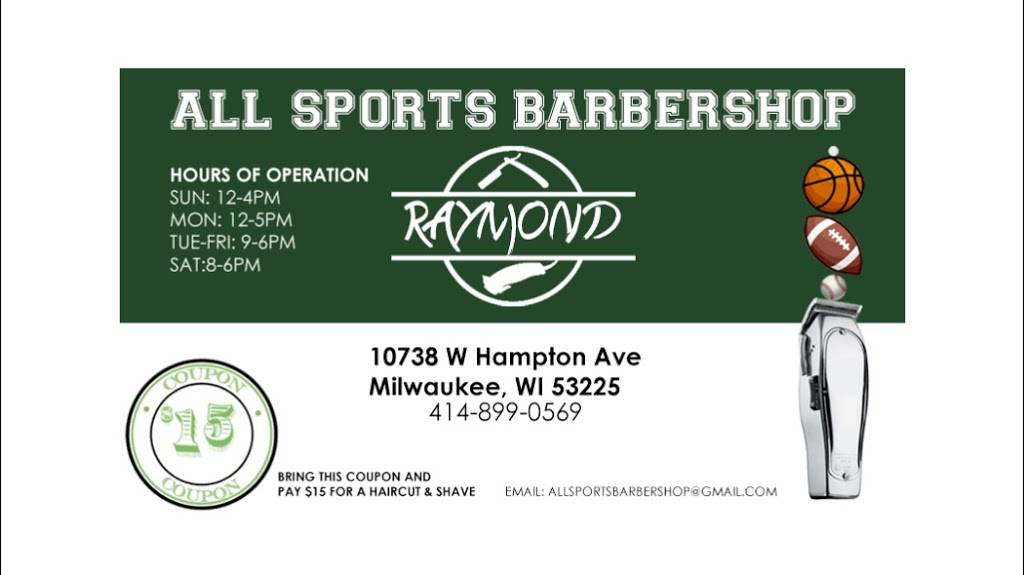 All Sports Barbershop | 10738 W Hampton Ave, Milwaukee, WI 53225, USA | Phone: (414) 899-0569