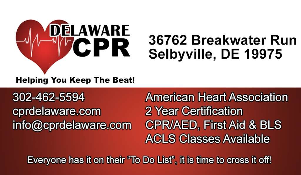 CPR Delaware | 36762 Breakwater Run, Selbyville, DE 19975, USA | Phone: (302) 462-5594