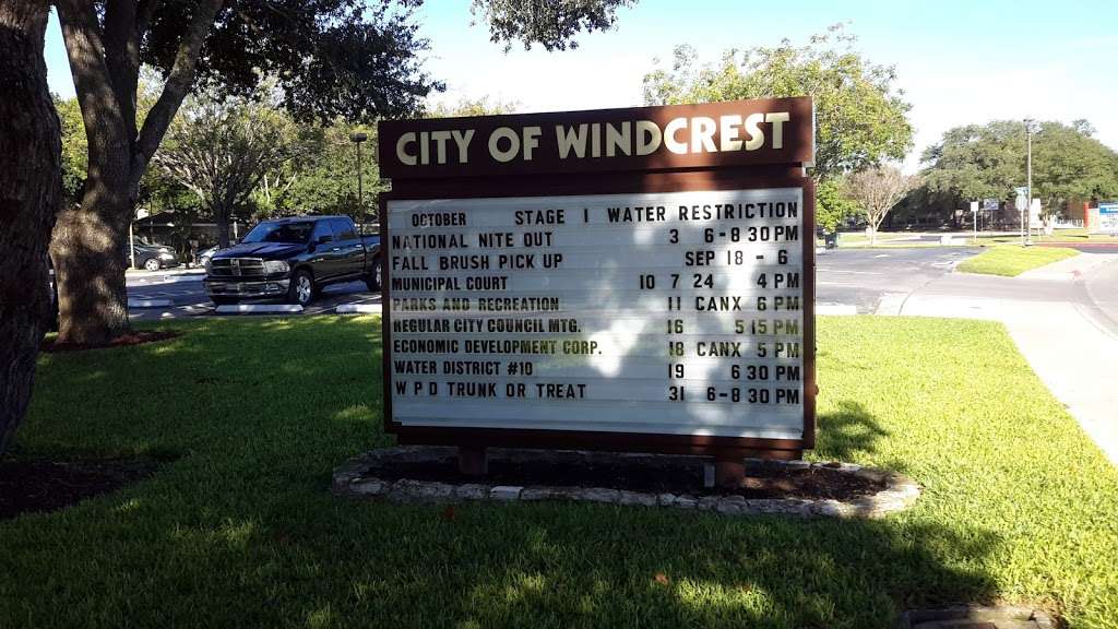 Windcrest City Hall | 8601 Midcrown Dr, Windcrest, TX 78239, USA | Phone: (210) 655-0022