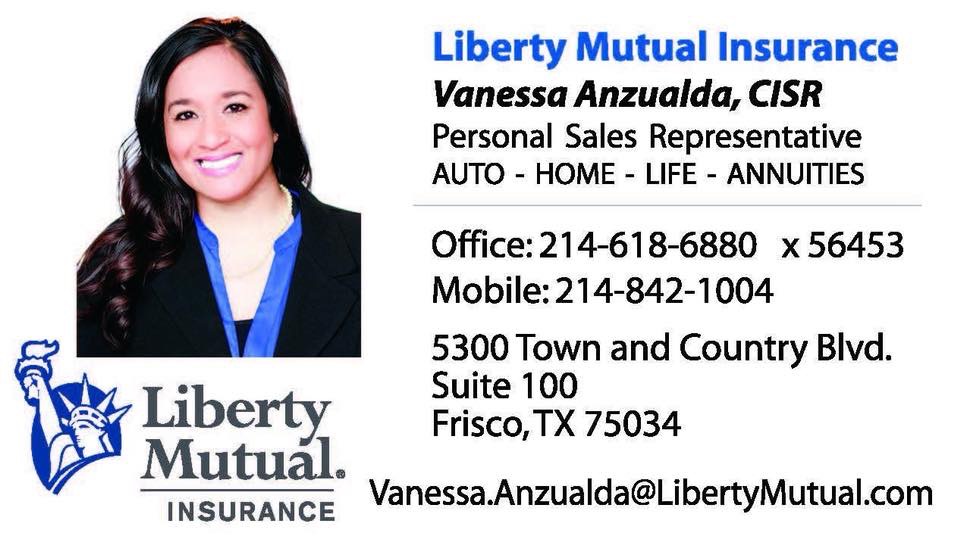 Vanessa Anzualda, Liberty Mutual Insurance Agent | 7900 Windrose Ave, Plano, TX 75024, USA | Phone: (469) 287-0156