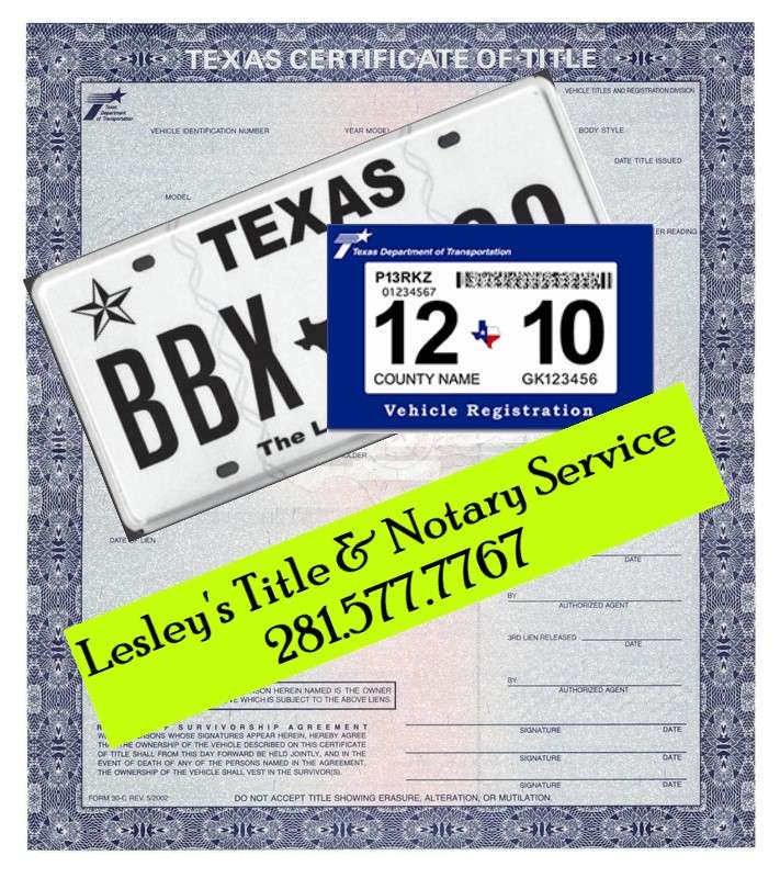 Lesleys Title & Notary Service | 19073 Timberland Blvd, Porter, TX 77365, USA | Phone: (281) 577-7767