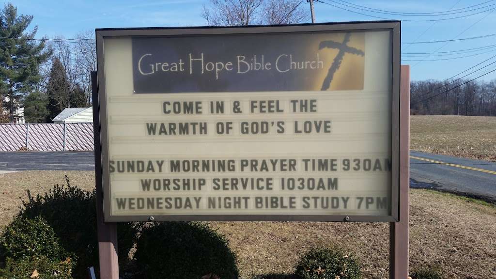 Great Hope Bible Church | 1128 Chrome Hill Rd, Jarrettsville, MD 21084, USA | Phone: (410) 692-9225