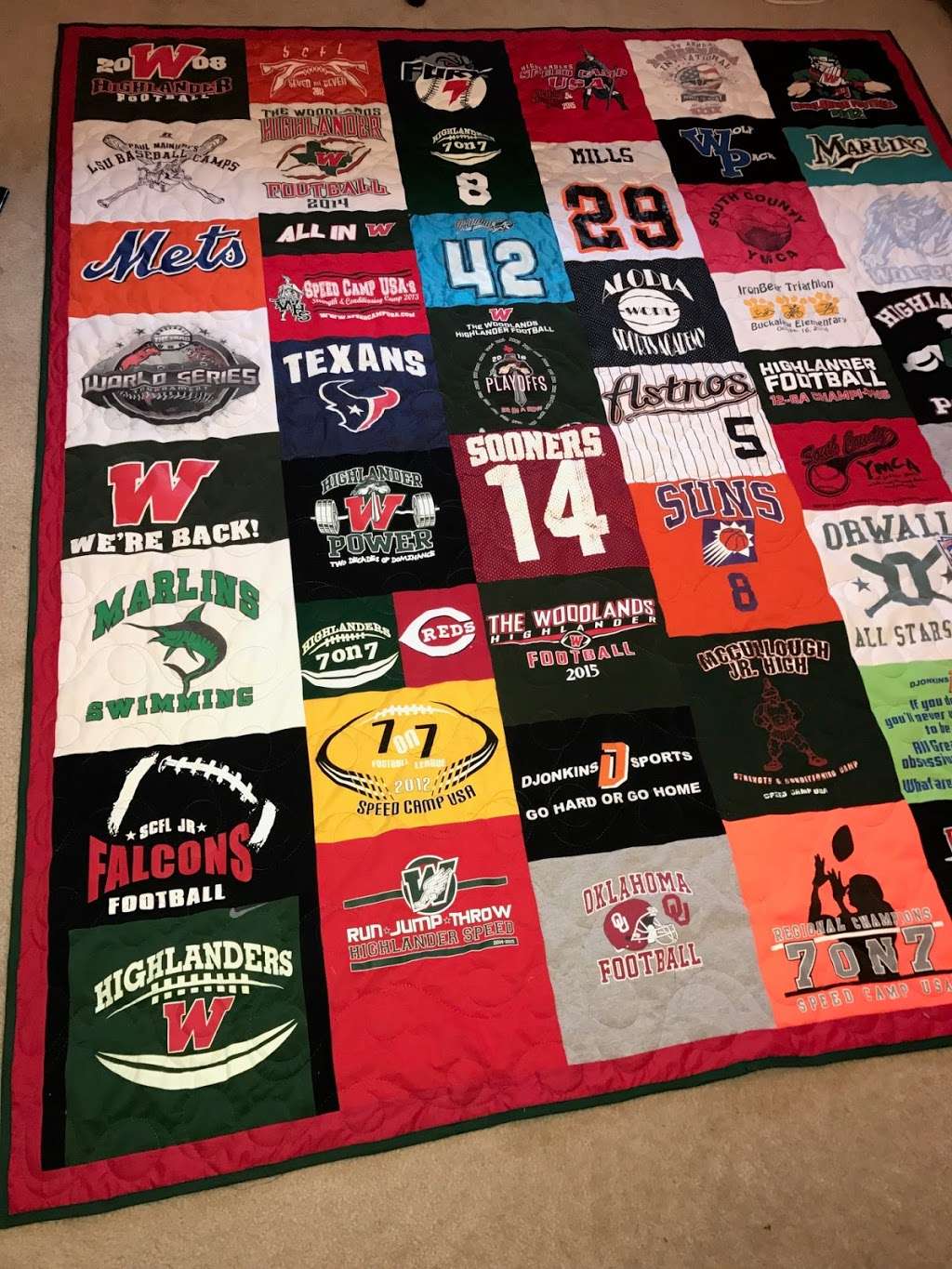 T-Shirt Memory Quilts | 20002 Winford Ct, Spring, TX 77379, USA | Phone: (281) 610-3666