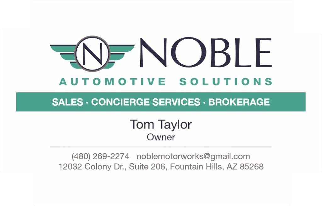 Noble Automotive Solutions | 12032 N, E Colony Dr Suite 206, Fountain Hills, AZ 85268, USA | Phone: (480) 269-2274