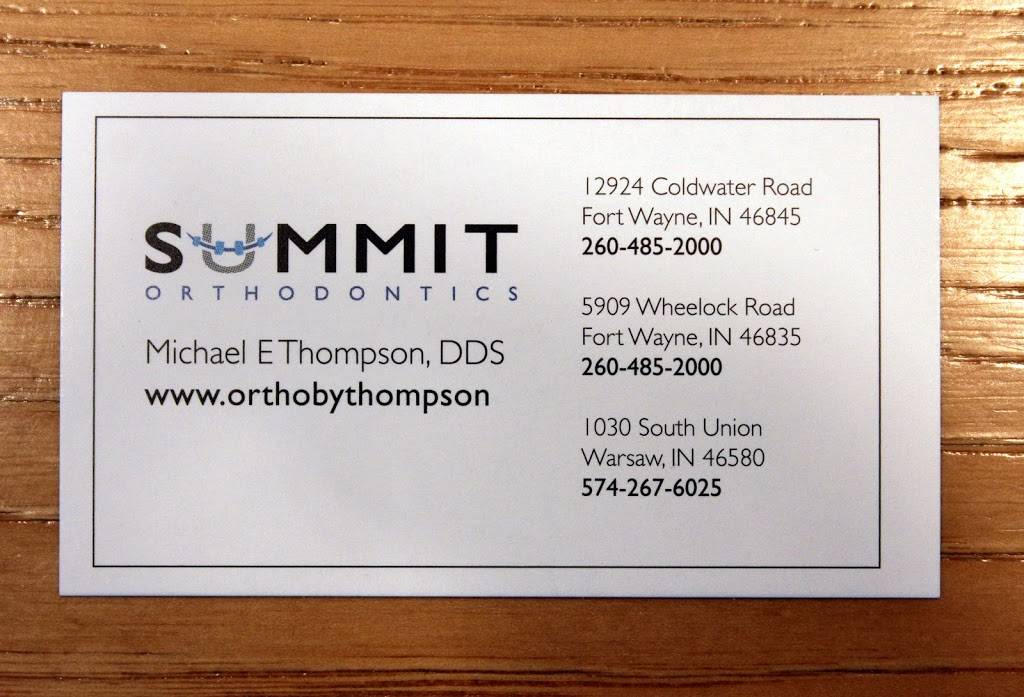 Summit Orthodontics: Dr. Michael E Thompson | 12924 Coldwater Rd, Fort Wayne, IN 46845, USA | Phone: (260) 637-4173