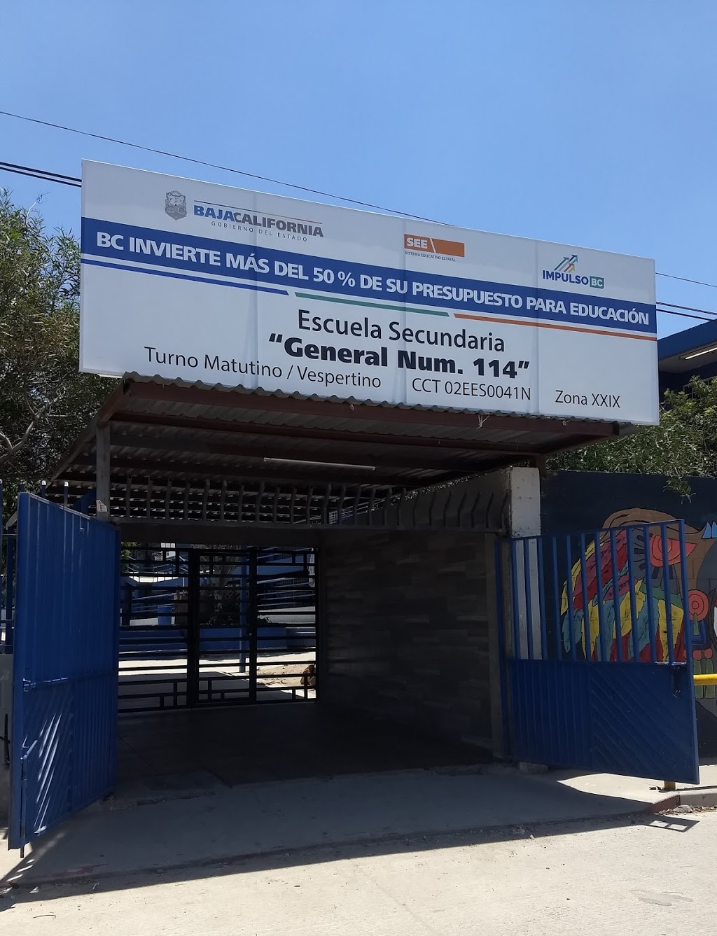 Escuela Secundaria General # 114 | Bulevar Altiplano, Altiplano, Tijuana, B.C., Mexico | Phone: 664 972 8475