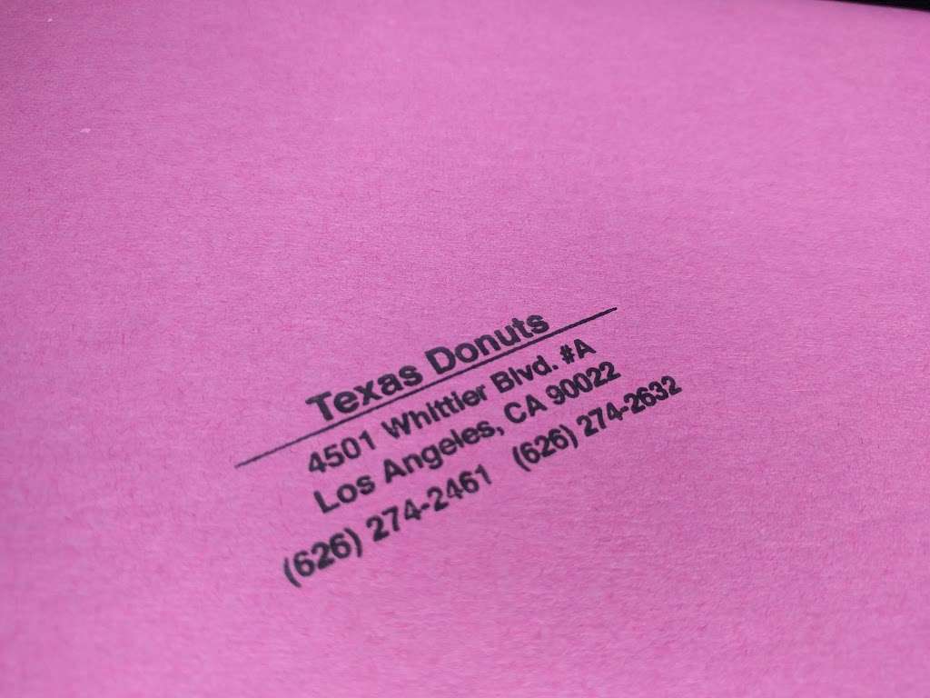 Texas Donuts | 4501 Whittier Blvd, East Los Angeles, CA 90022, USA, East Los Angeles, CA 90022, USA | Phone: (626) 274-2461