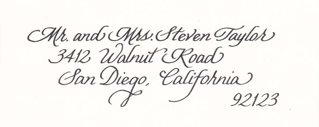 Calligraphy By Lisa | PO Box 179176, San Diego, CA 92177, USA | Phone: (858) 576-9115