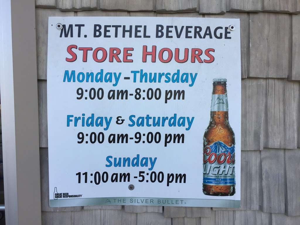 Mt. Bethel Beverage | 3 Mount Bethel Plaza, Mt Bethel, PA 18343, USA | Phone: (570) 897-2337