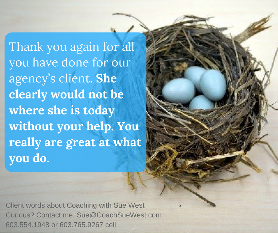 Sue West, Life/Personal Productivity Coach. Adult ADHD Specialty | Post Office Box 231, 199 STATE ROUTE 101 UNIT 4D, Amherst, NH 03031, USA | Phone: (603) 554-1948