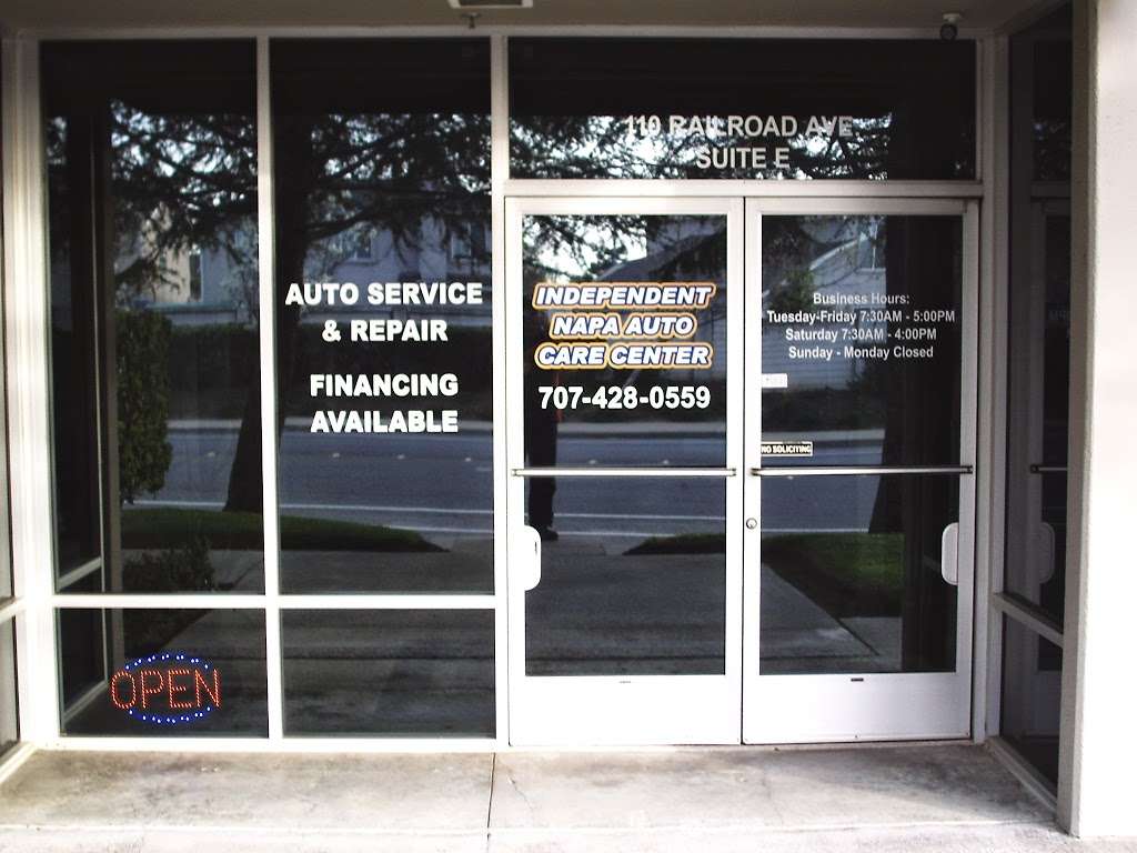 INDEPENDENT NAPA AUTO CARE CENTER | 110 Railroad Ave SUITE E, Suisun City, CA 94585, USA | Phone: (707) 342-2616