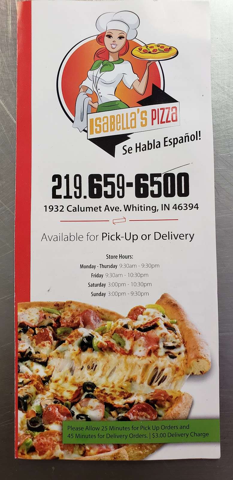 Isabellas Pizza | 1932 Calumet Ave, Whiting, IN 46394 | Phone: (219) 659-6500