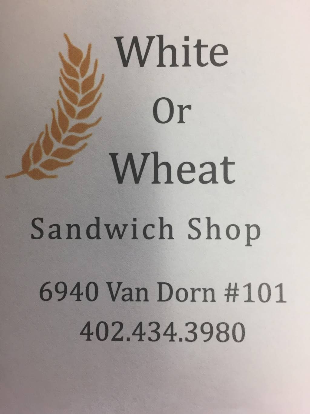 White Or Wheat Sandwich Shoppe | 6940 Van Dorn St #101, Lincoln, NE 68506, USA | Phone: (402) 434-3980