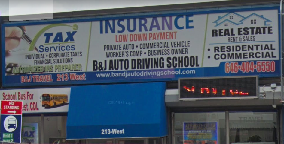 B&J - Travel & Driving School | 213 W 230th St, The Bronx, NY 10463, USA | Phone: (646) 404-5550