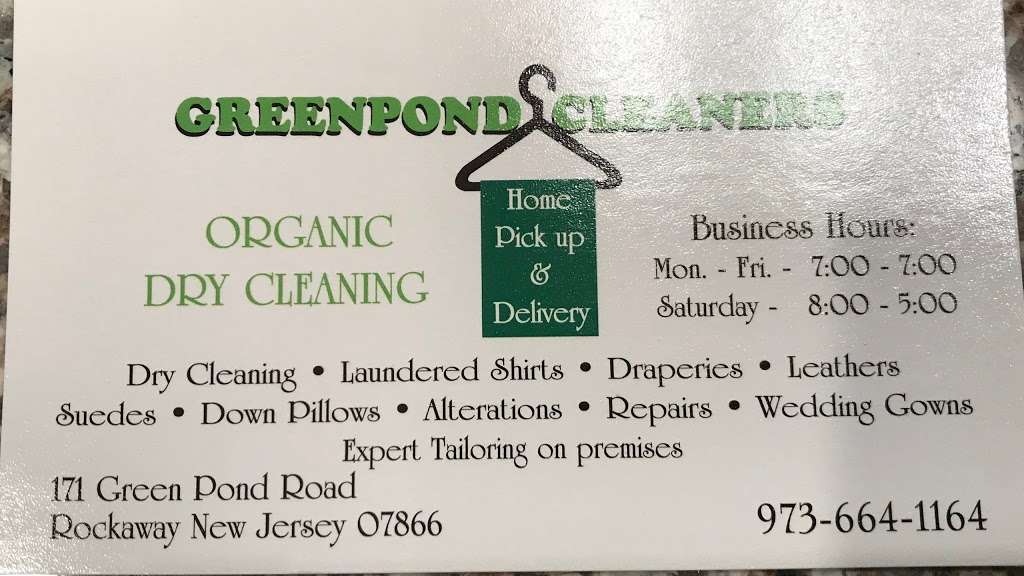 Green Pond Cleaners | 175 Green Pond Rd, Rockaway, NJ 07866, USA | Phone: (973) 664-1164