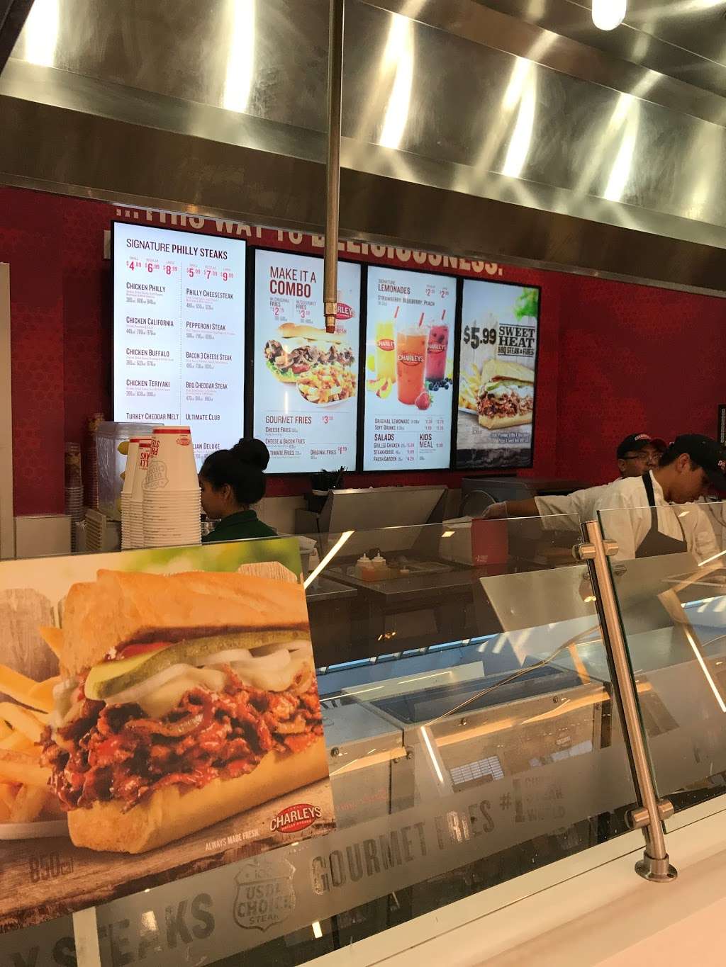 Charleys Philly Steaks | 150 Quaker Bridge Mall Spc FC-08, Lawrence Township, NJ 08648, USA | Phone: (609) 799-0073