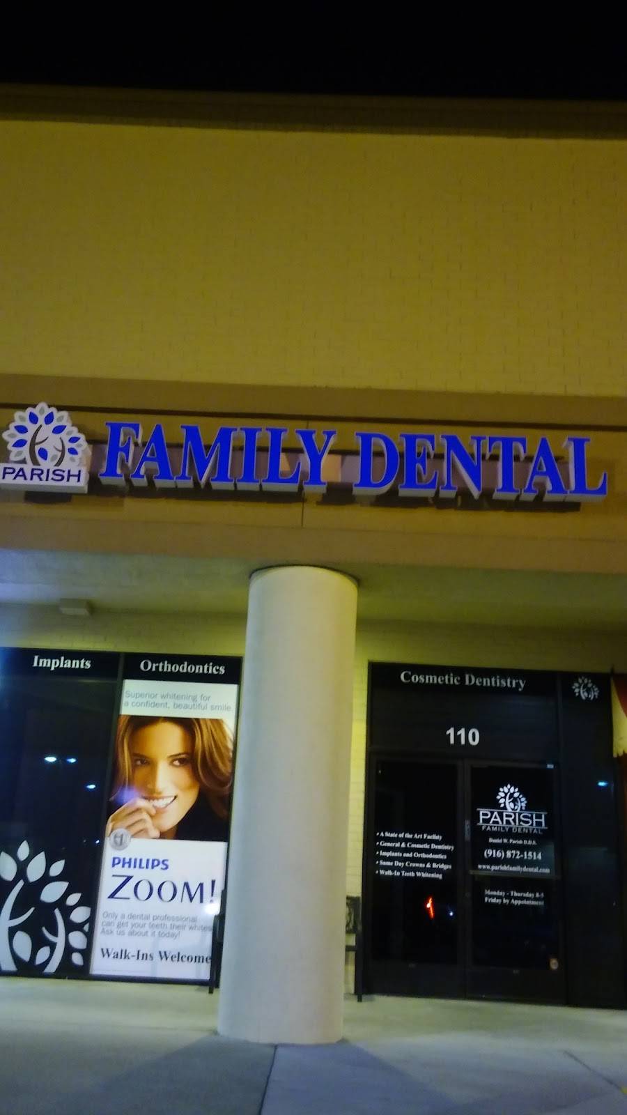 Parish Family Dental | 4005 Manzanita Ave #50, Carmichael, CA 95608, USA | Phone: (916) 484-7481