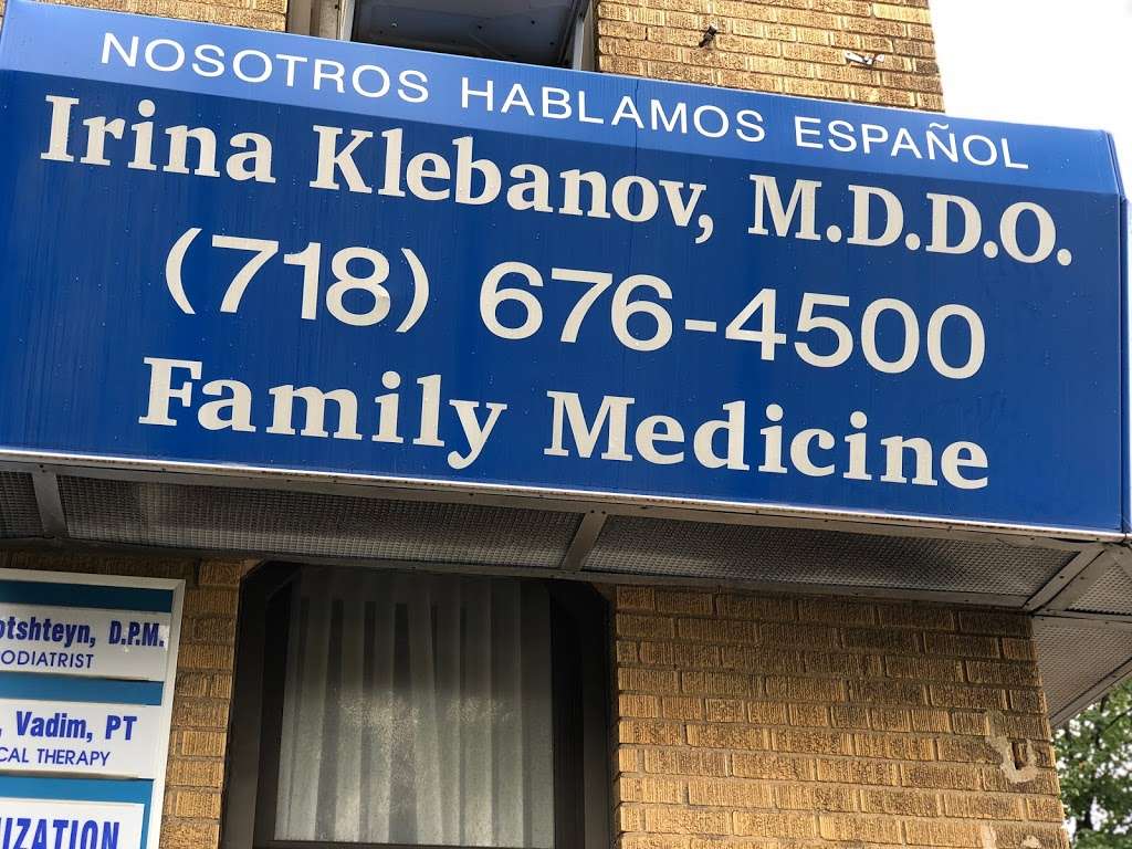 Dr. Irina Klebanov | 209 Avenue P, Brooklyn, NY 11204, USA | Phone: (718) 676-4500