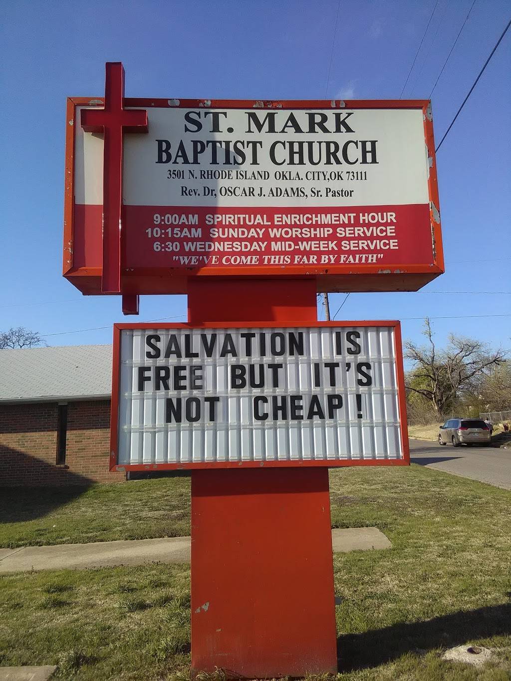 St. Mark Baptist Church | 3501 N Rhode Island Ave, Oklahoma City, OK 73111, USA | Phone: (405) 424-3445