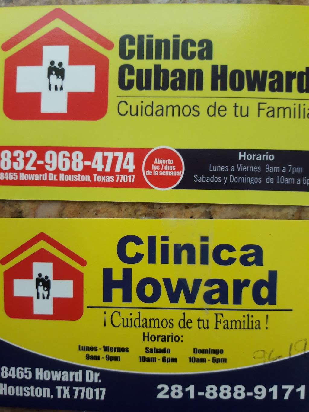 CLINICA HOWARD | 8465 Howard Dr, Houston, TX 77017 | Phone: (832) 968-4774