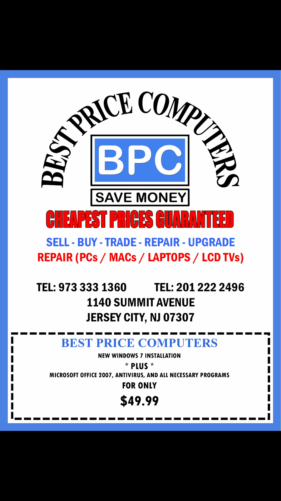 BPC CENTER | 3719 John F. Kennedy Blvd, Jersey City, NJ 07307, USA | Phone: (201) 222-2666