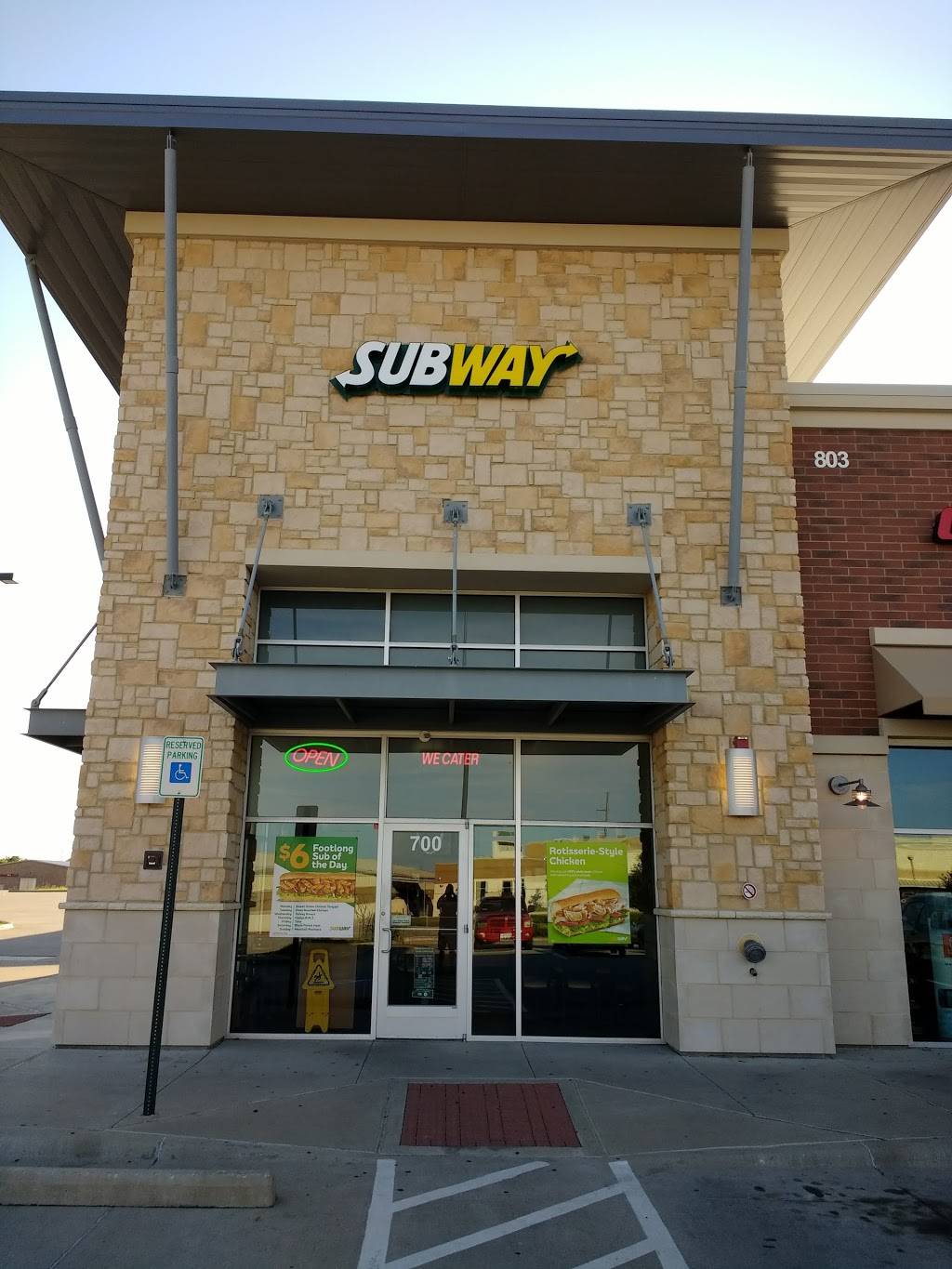 Subway | 803 Woodbridge Pkwy Suite 700, Shop B, Wylie, TX 75098 | Phone: (972) 442-5104