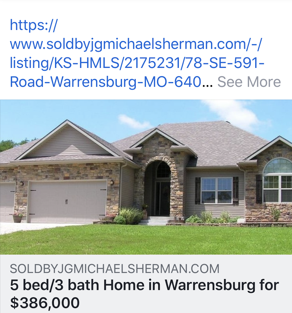 JG Michael Sherman Warrensburg Real Estate Agent | 73 SE 591st Rd, Warrensburg, MO 64093, USA | Phone: (660) 641-2688