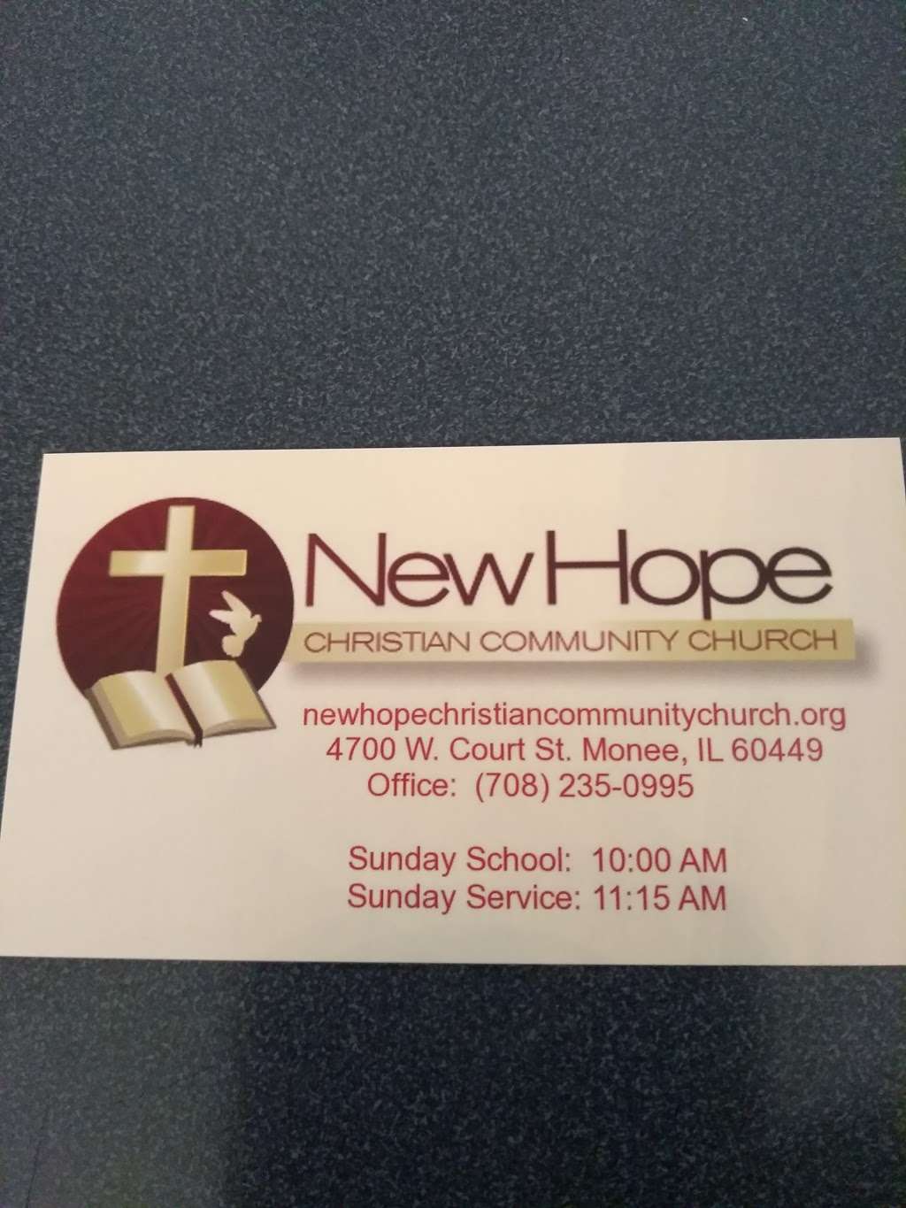 New Hope Christian Community Church | 4700 W Court St, Monee, IL 60449, USA | Phone: (708) 235-0995