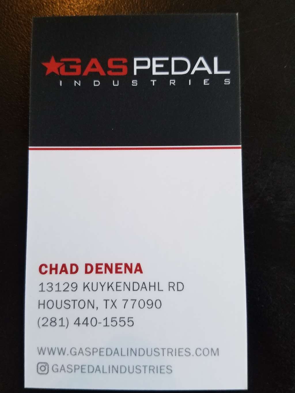 Gas Pedal Industries | 13129 Kuykendahl Rd, Houston, TX 77090, USA | Phone: (281) 440-1555