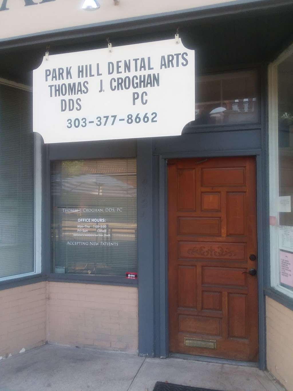 Park Hill Dental Arts; Thomas Croghan, DDS | 4624 E 23rd Ave, Denver, CO 80207, USA | Phone: (303) 377-8662