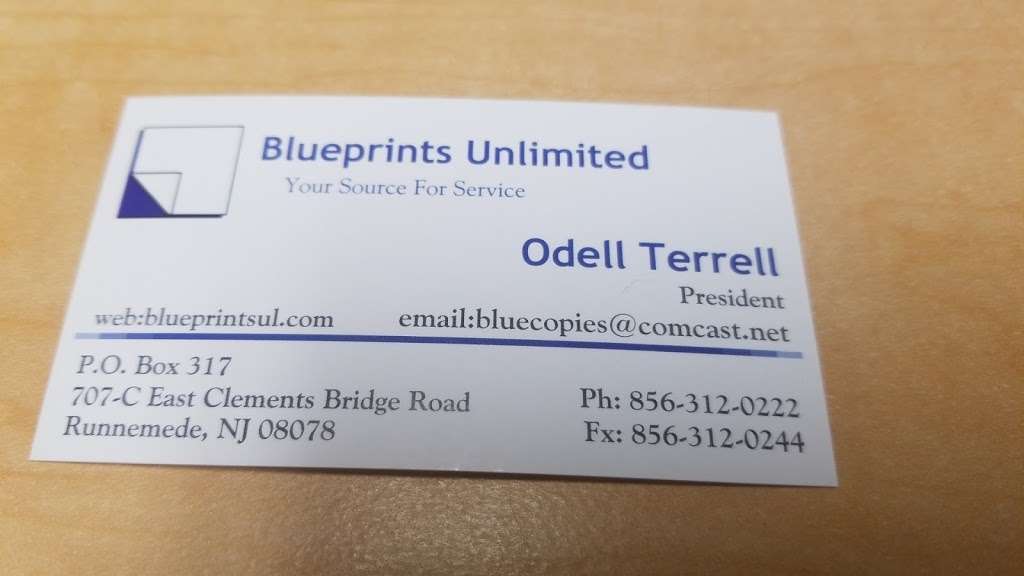 Blueprints Unlimited | 707 E Clements Bridge Rd, Runnemede, NJ 08078 | Phone: (856) 312-0222