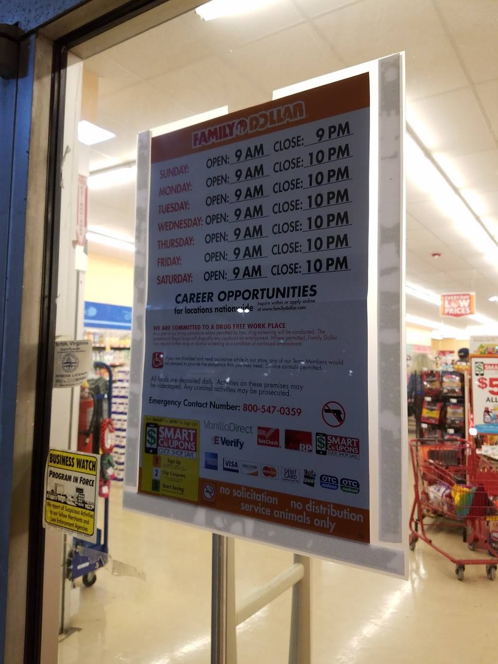 Family Dollar | 4031 E Little Creek Rd, Norfolk, VA 23518, USA | Phone: (757) 901-6221