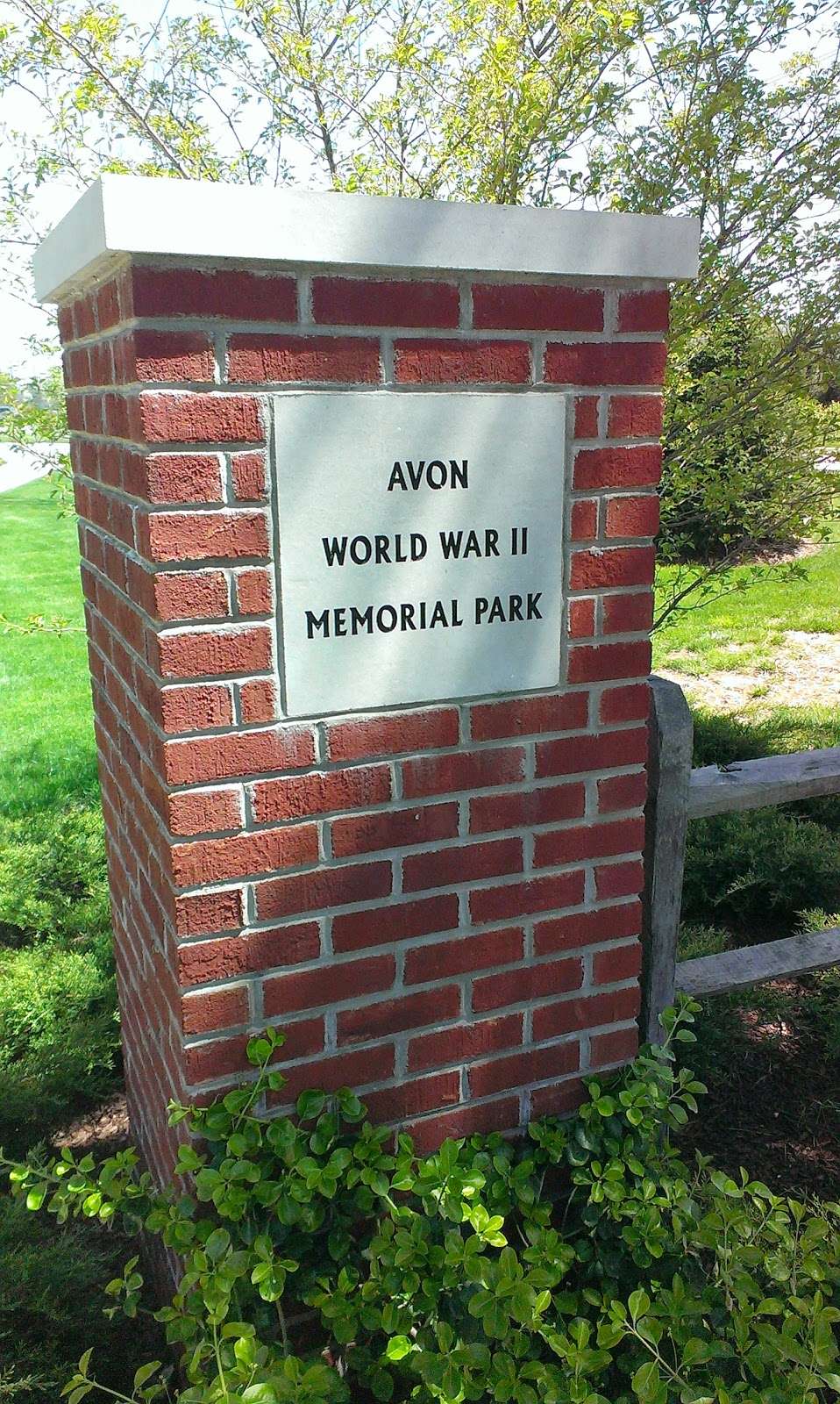 World War II Memorial Park | 7866 E County Rd 100 S, Avon, IN 46123, USA | Phone: (317) 272-0948