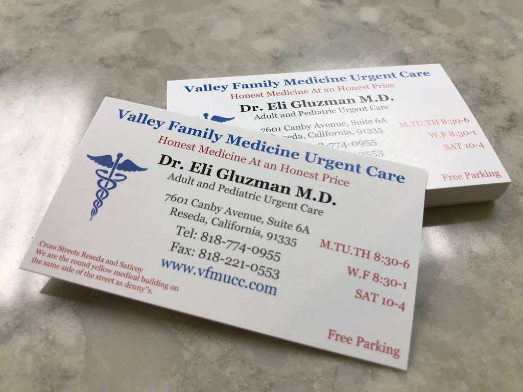 Valley Family Medicine Urgent Care Center | 7601 Canby Ave, Reseda, CA 91335 | Phone: (818) 774-0955