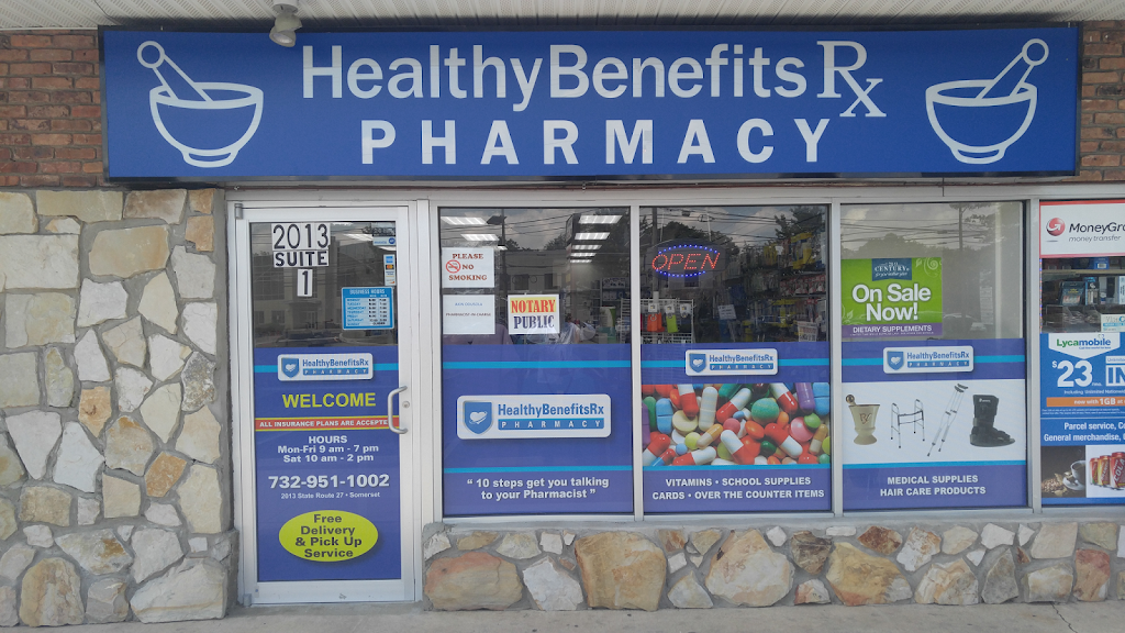 HealthyBenefitsRx Pharmacy | 2013 NJ-27 #1, Somerset, NJ 08873, USA | Phone: (732) 951-1002