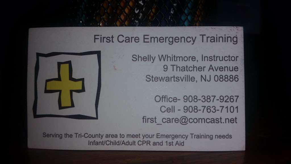 First Care Emergency Training | 9 Thatcher Ave, Stewartsville, NJ 08886, USA | Phone: (908) 387-9267